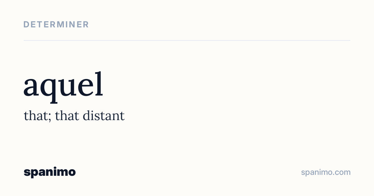 Word card for aquel