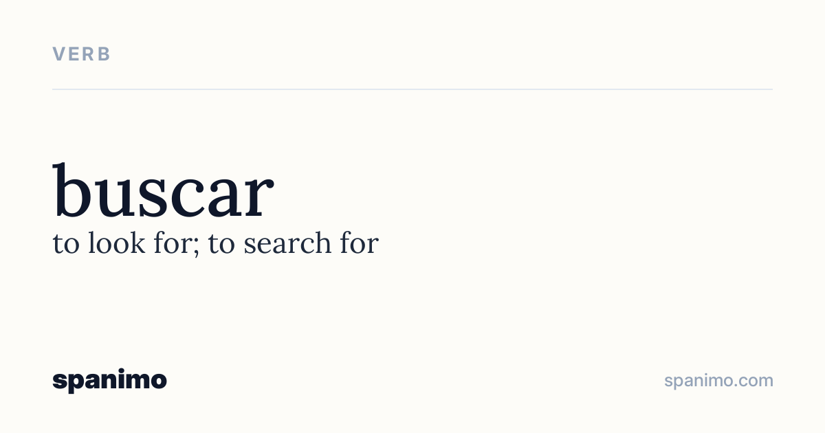 Word card for buscar