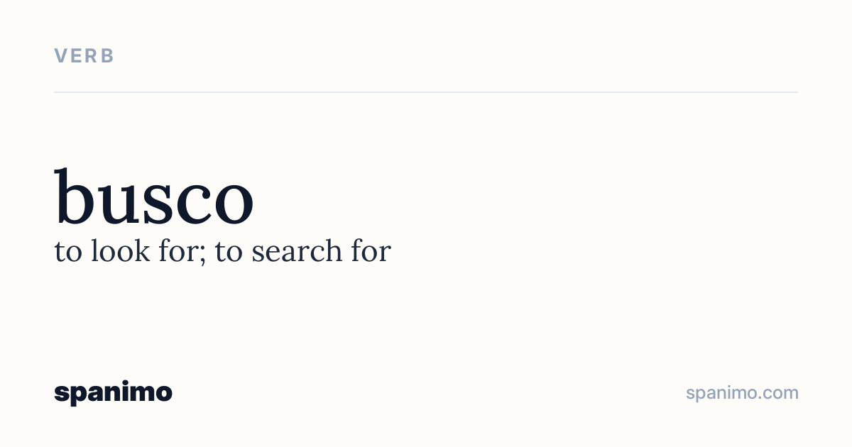 Word card for busco