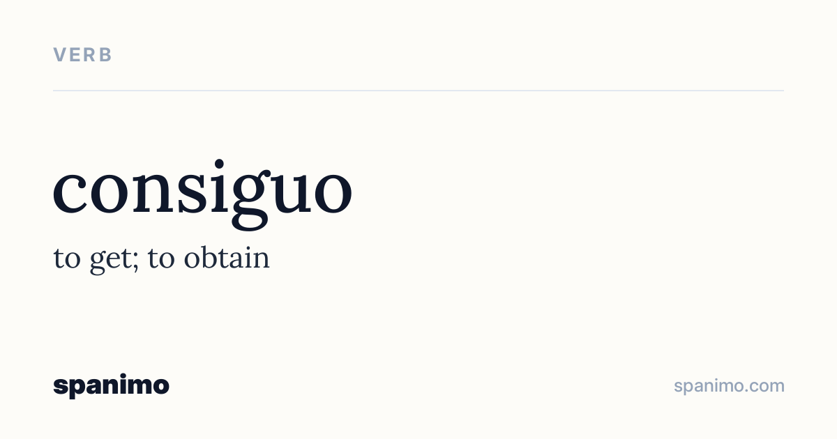 Word card for consiguo