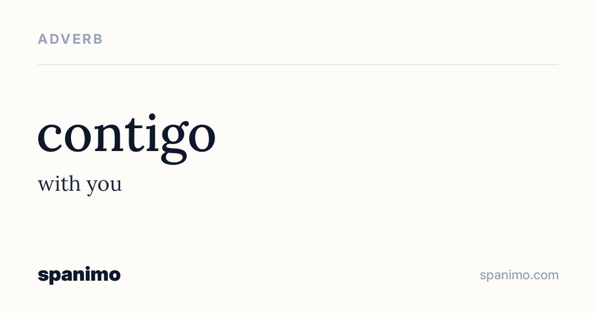 Word card for contigo