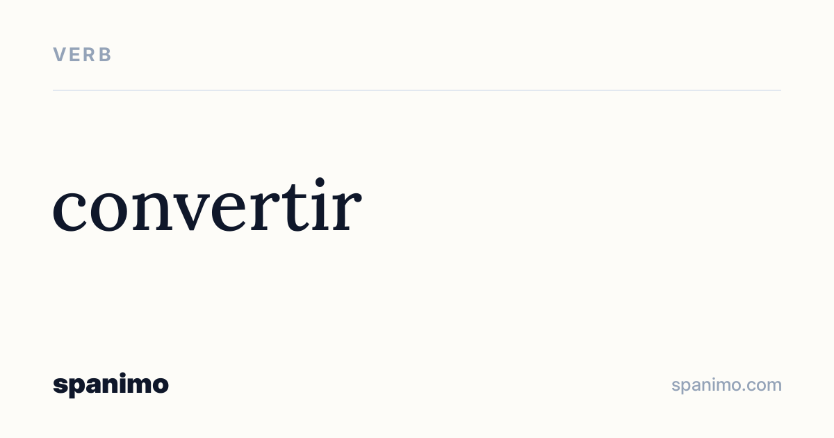 Word card for convertir