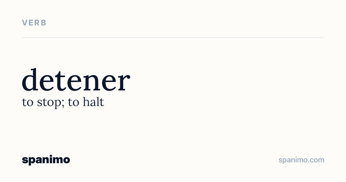 Word card for detener