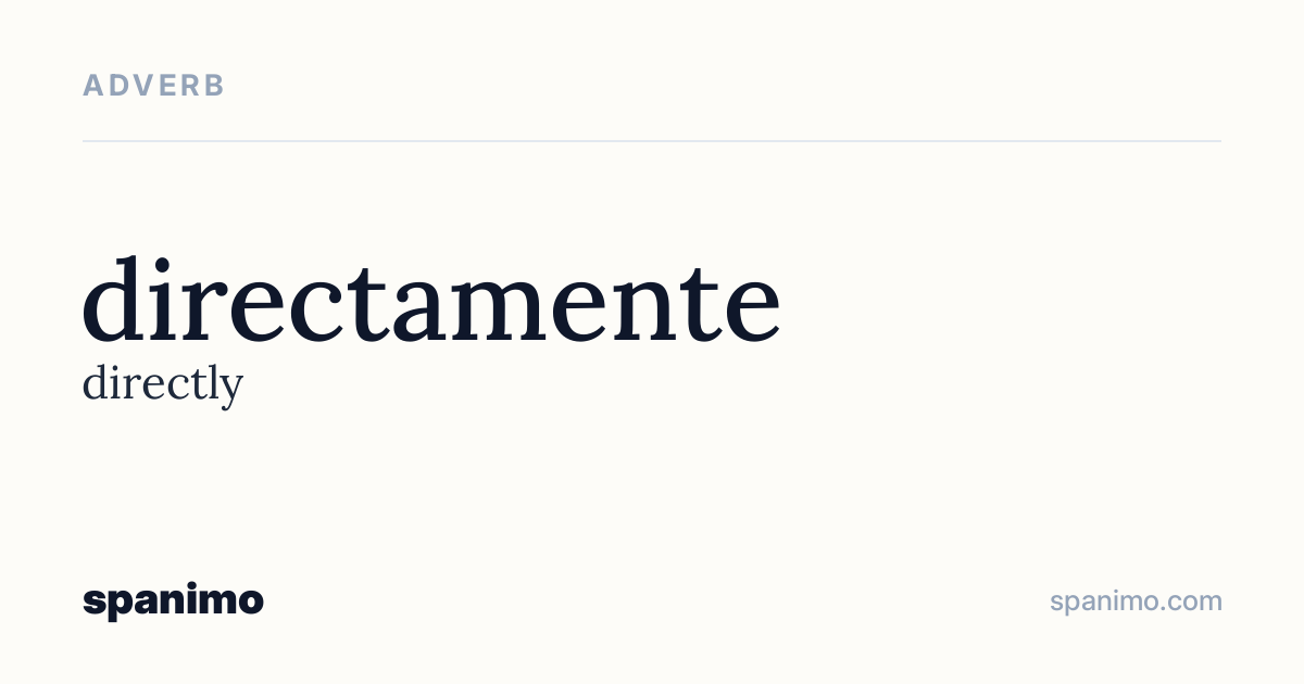 Word card for directamente