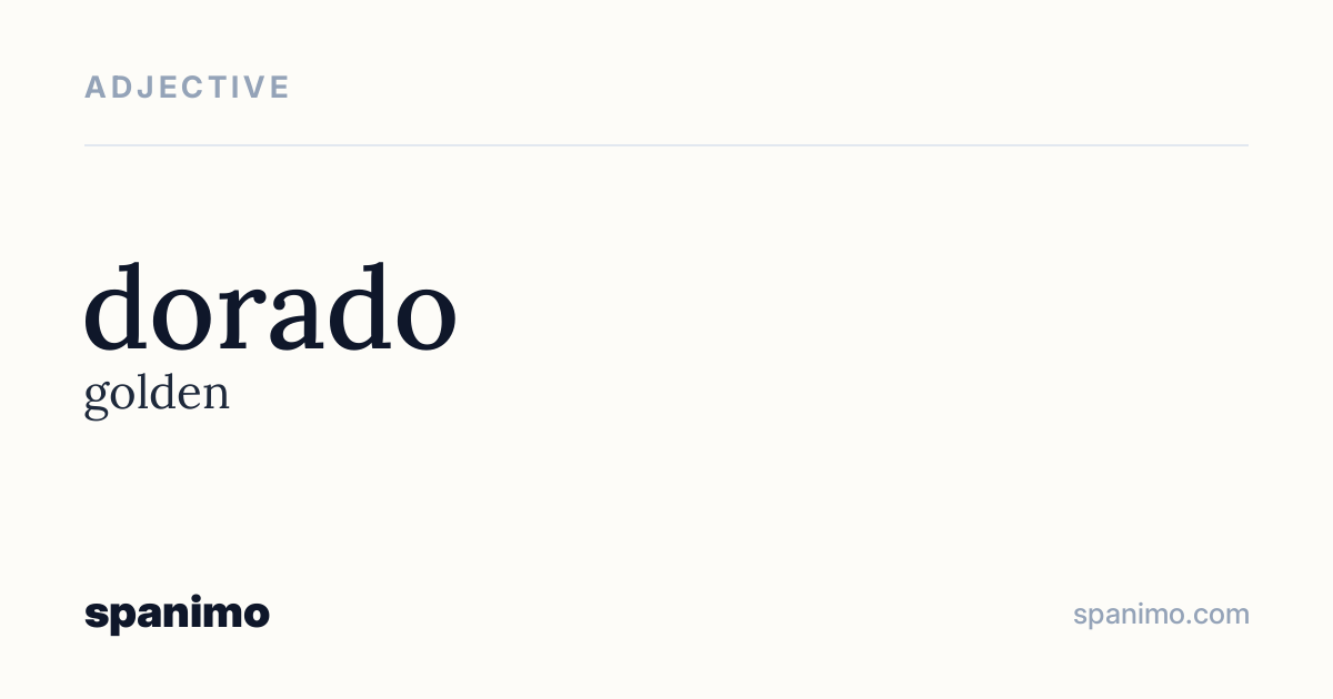 Word card for dorado