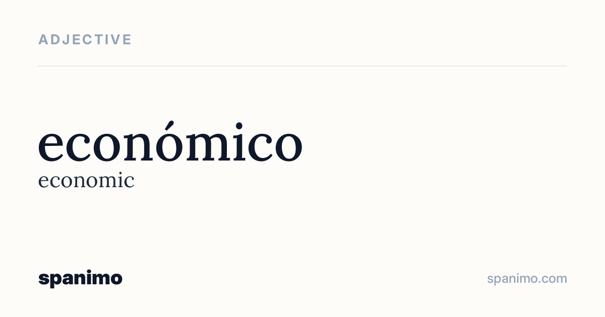 Word card for económico