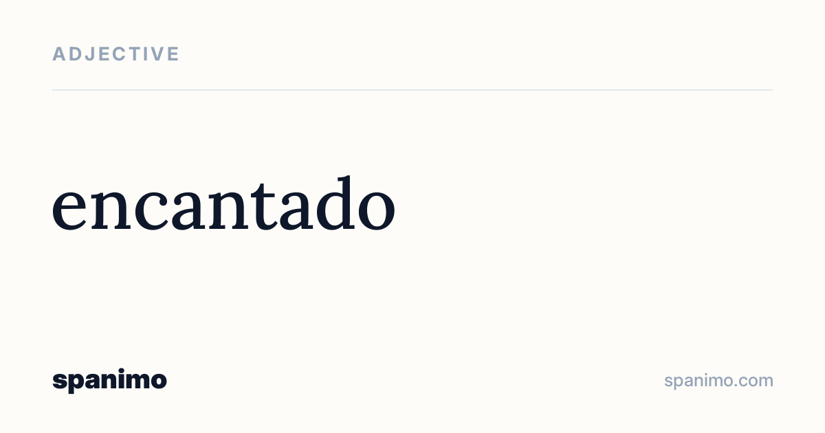 Word card for encantado