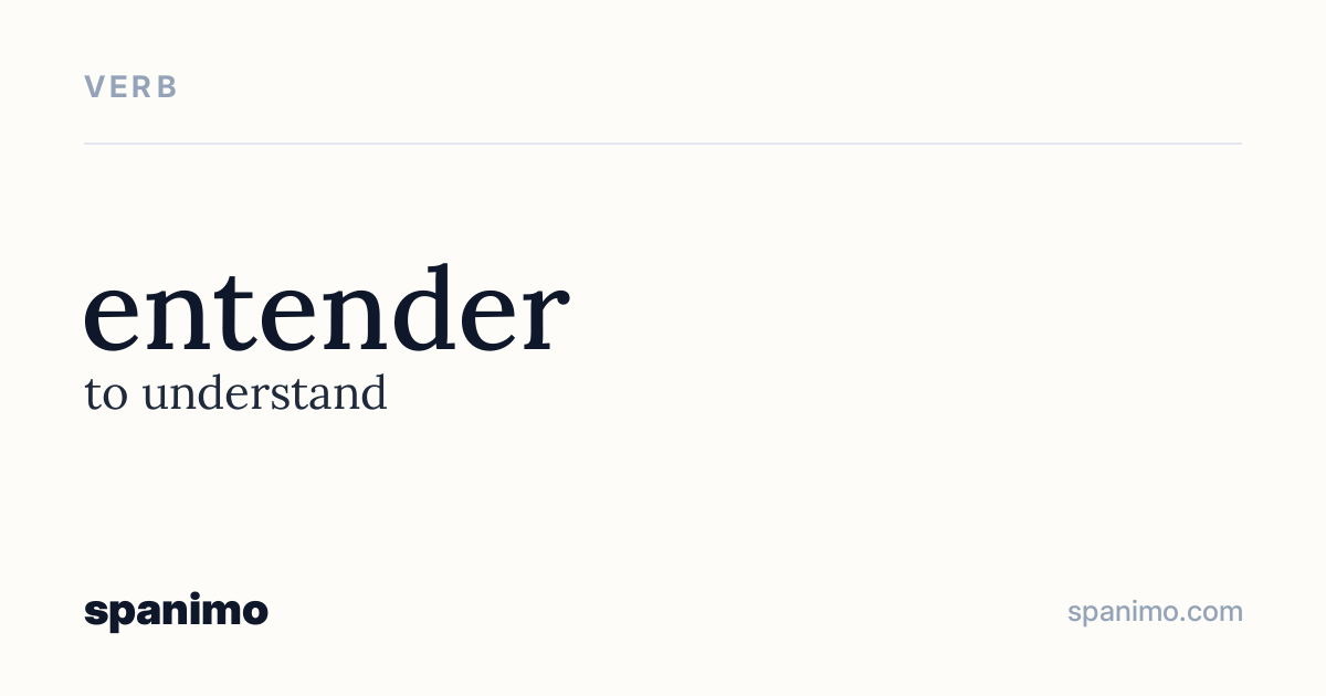 Word card for entender