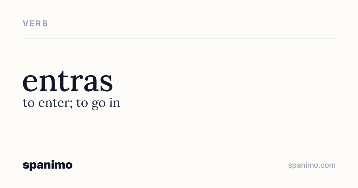 Word card for entras