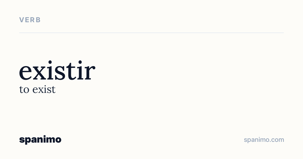 Word card for existir
