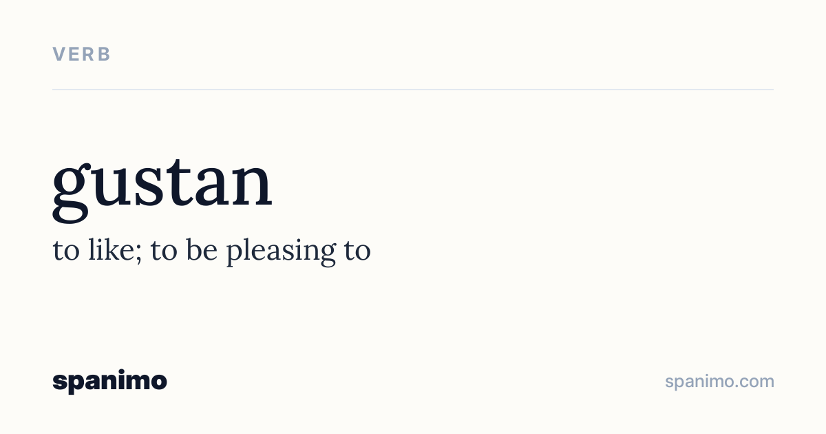 Word card for gustan