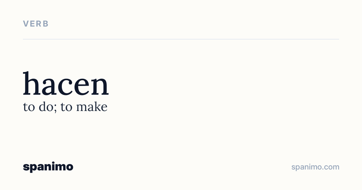 Word card for hacen