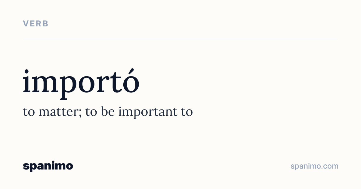 Word card for importó