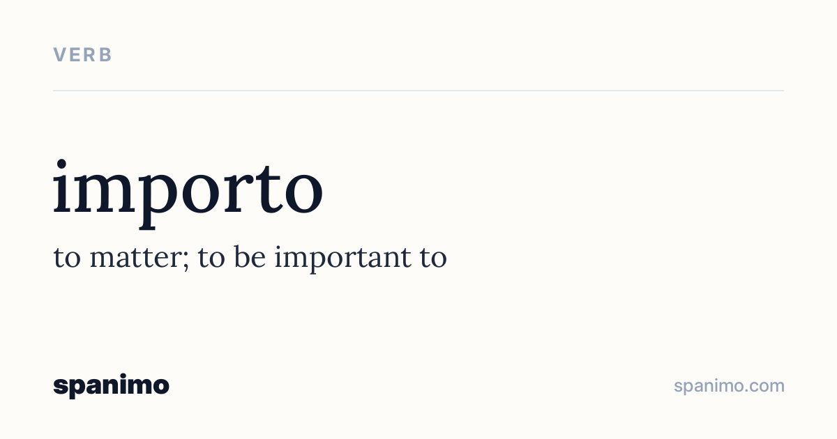 Word card for importo