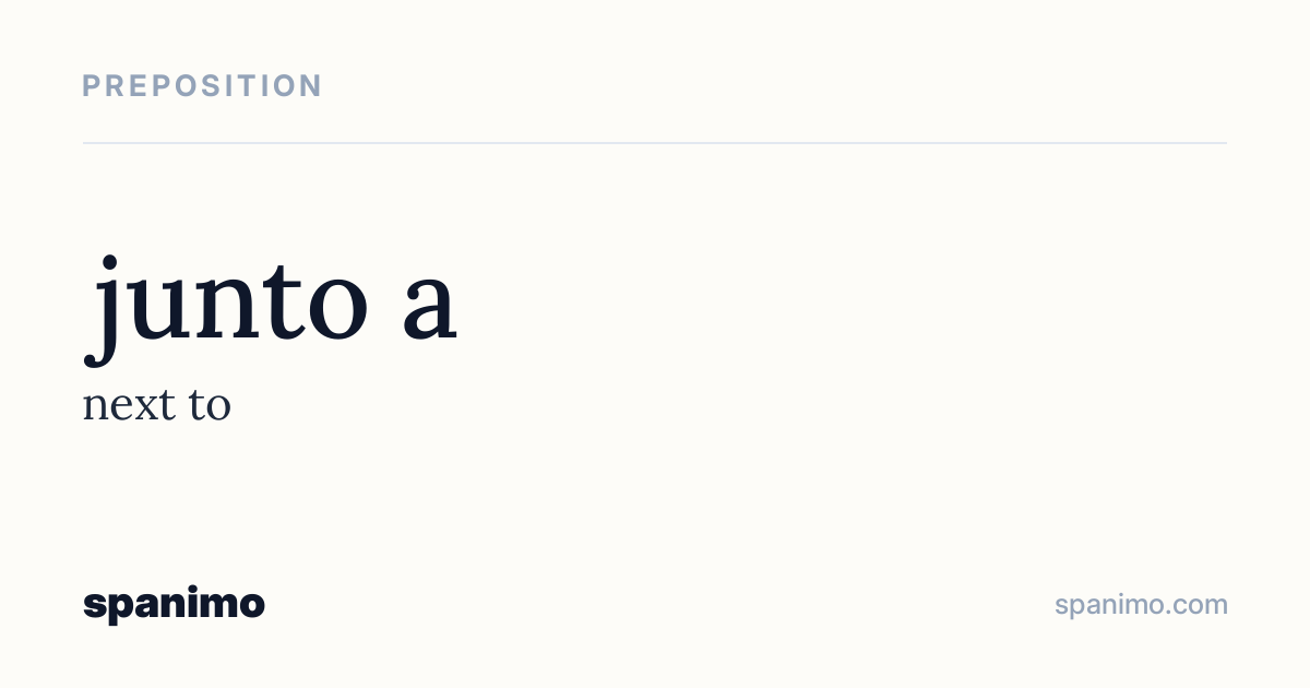 Word card for junto a