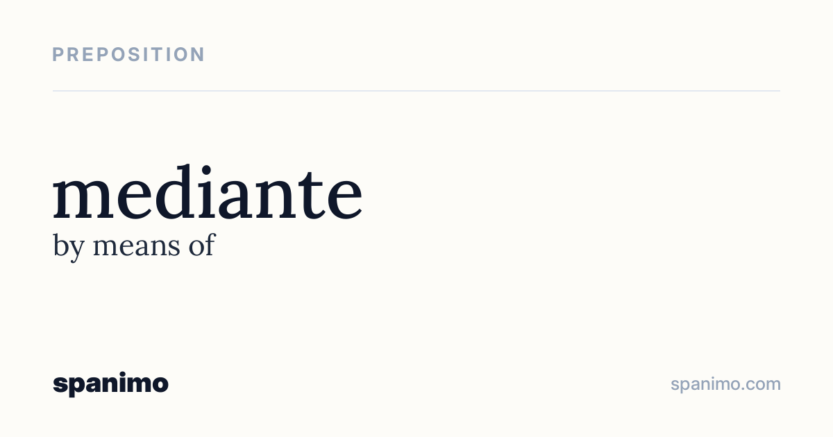 Word card for mediante