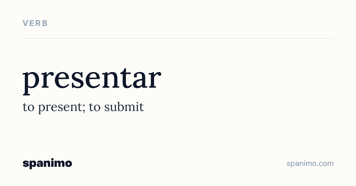 Word card for presentar