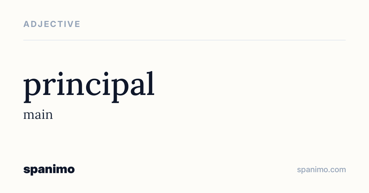 Word card for principal