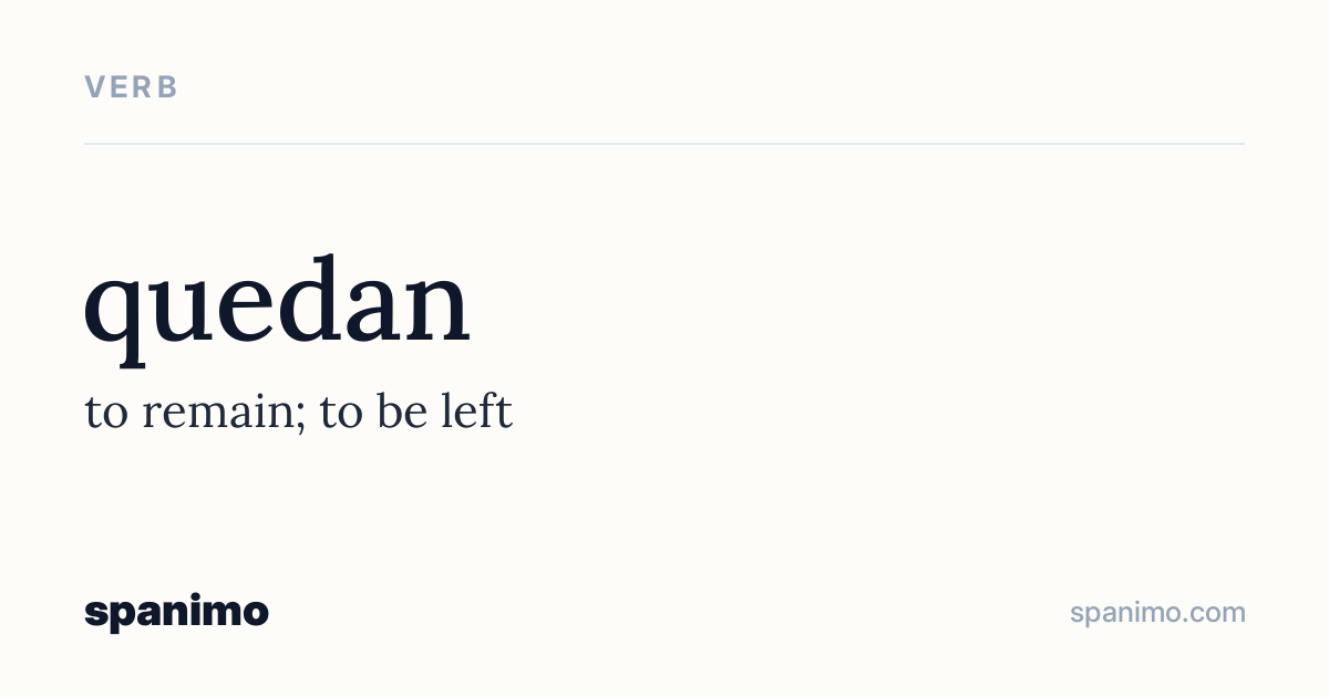 Word card for quedan