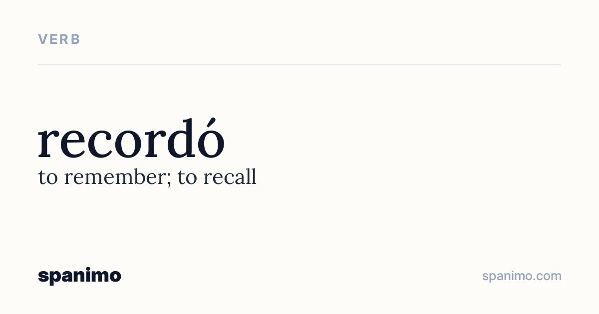 Word card for recordó