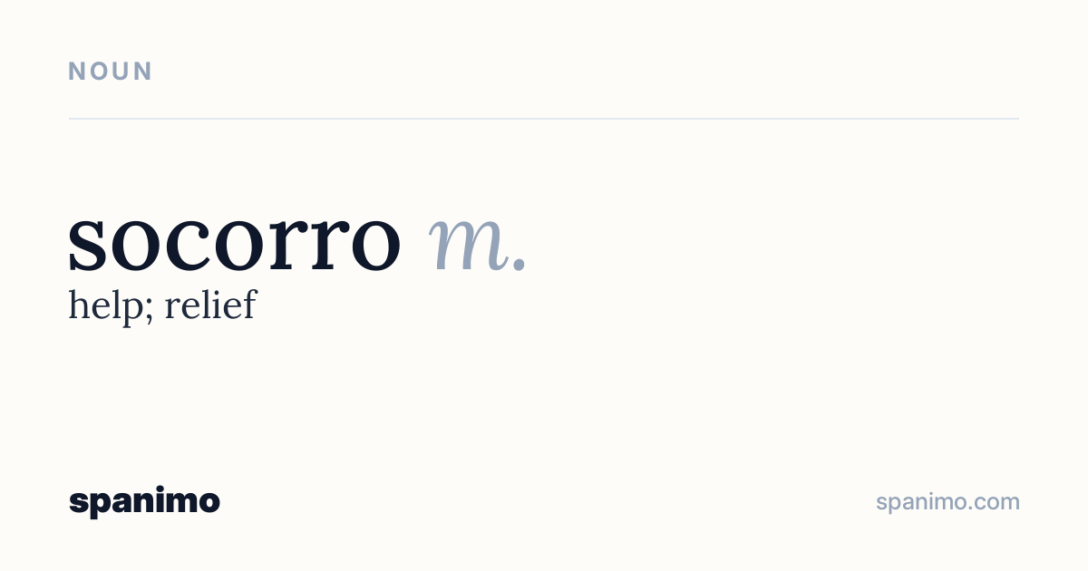 Word card for socorro