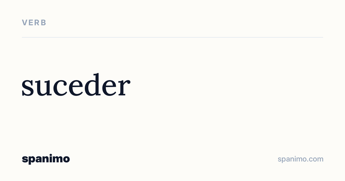 Word card for suceder