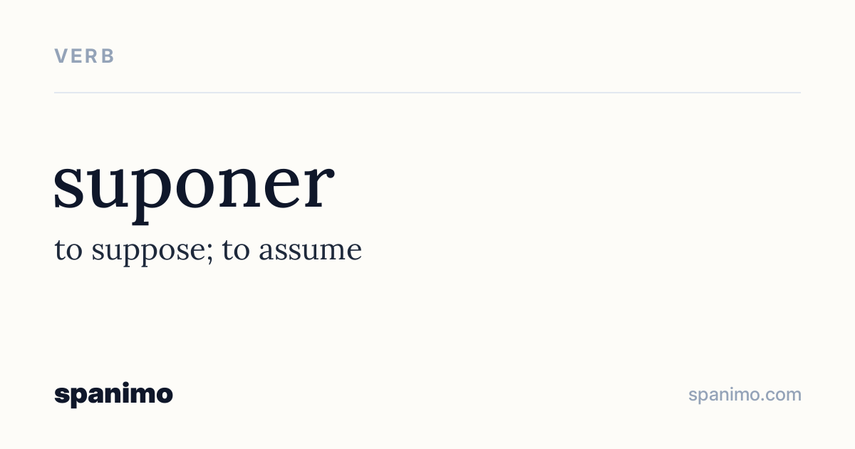 Word card for suponer