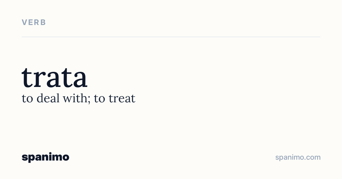 Word card for trata