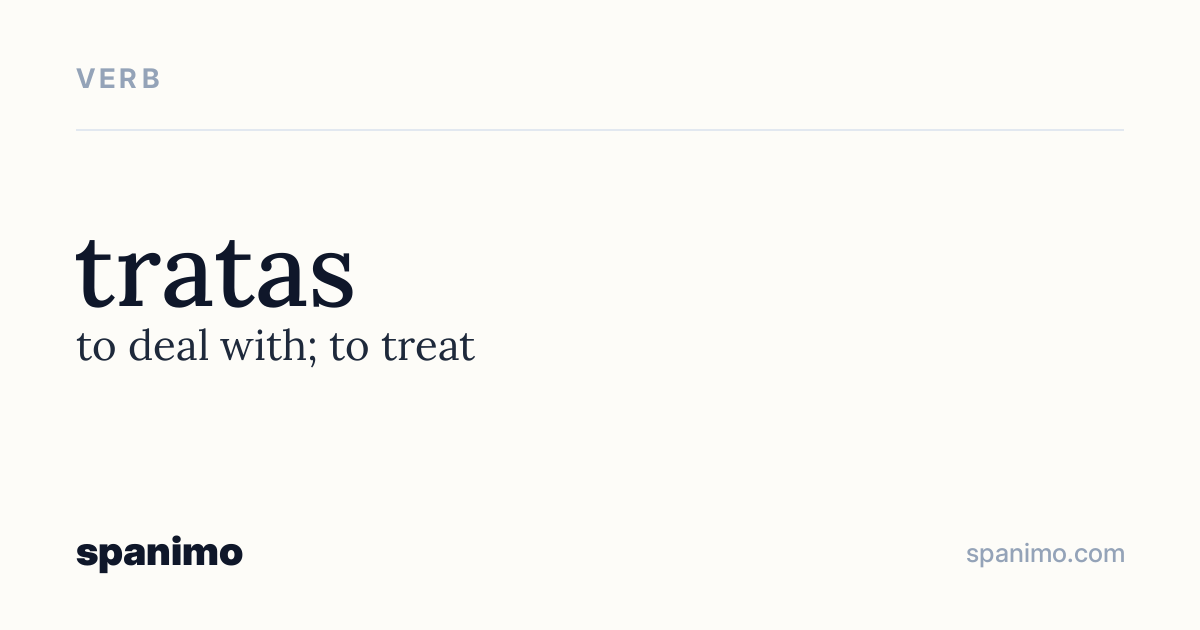 Word card for tratas
