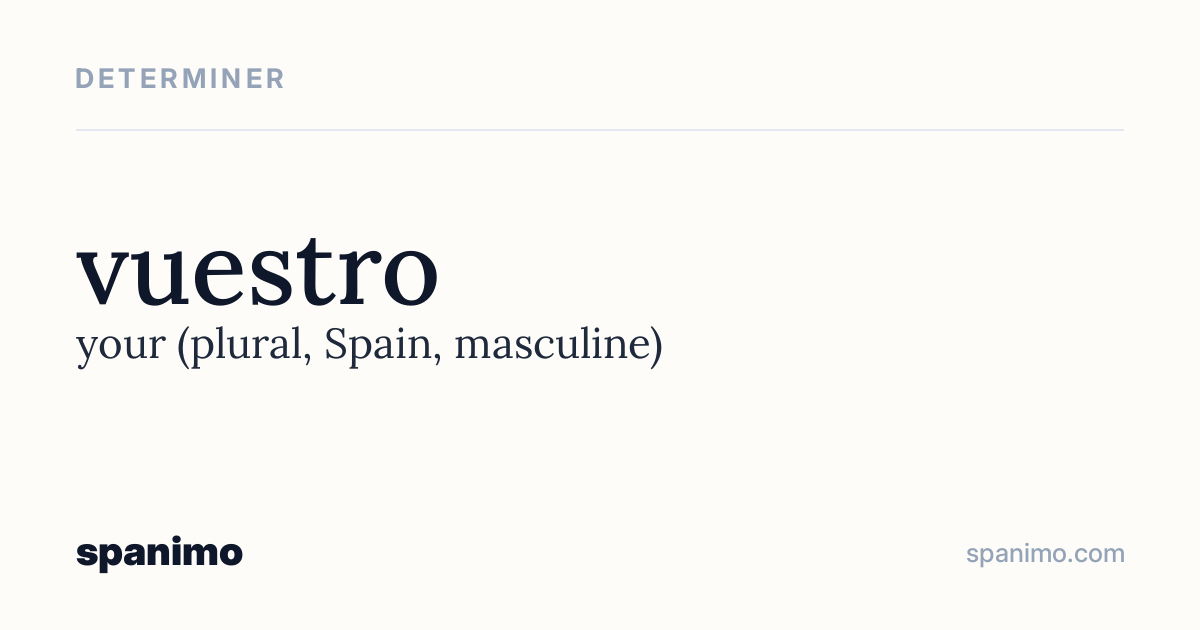 Word card for vuestro